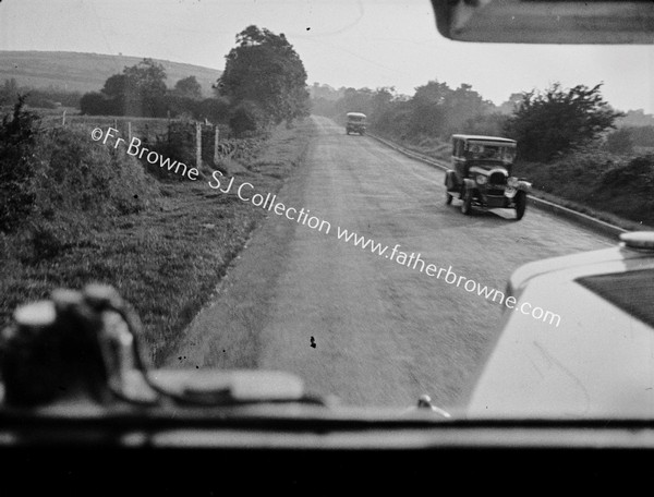 THROUGH WINDSCREEN OLD CAR